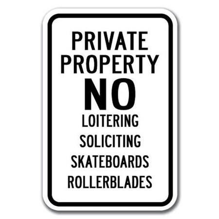 Signmission Safety Sign, 12 in Height, Aluminum, No Solicting - Private A-1218 No Solicting - Private